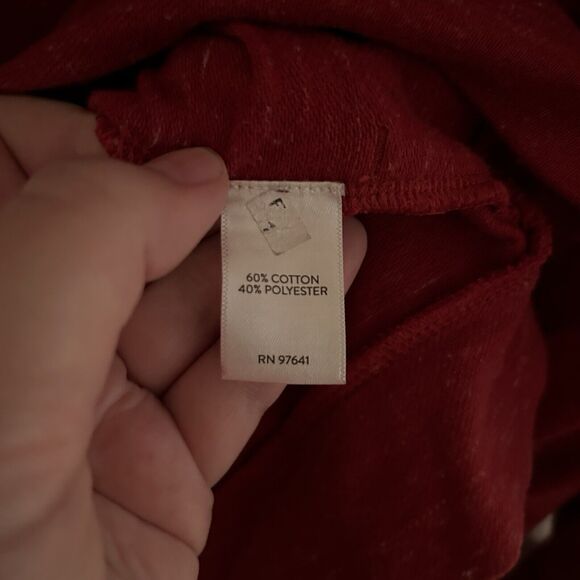 J Jill French Terry Red XL Tall Cowl Neck Tunic - Picture 3 of 5